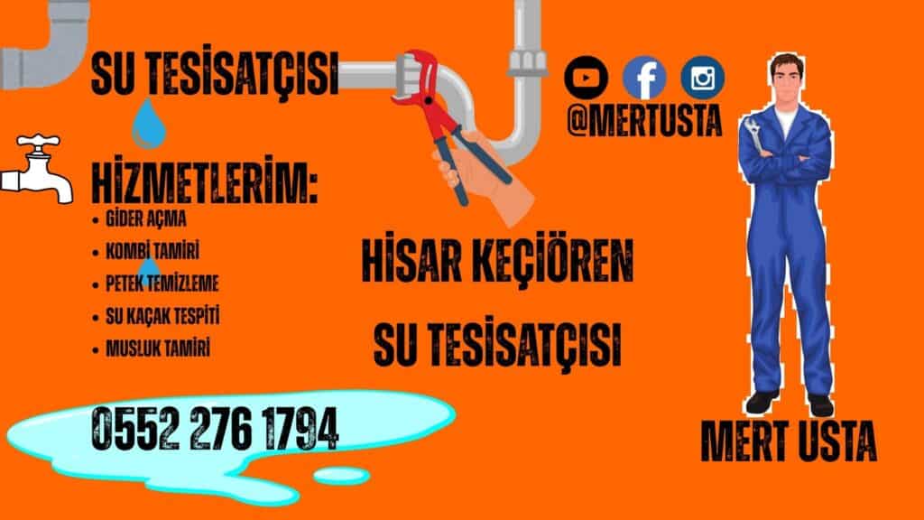 hisar mahallesi su tesisatçısı keçiören